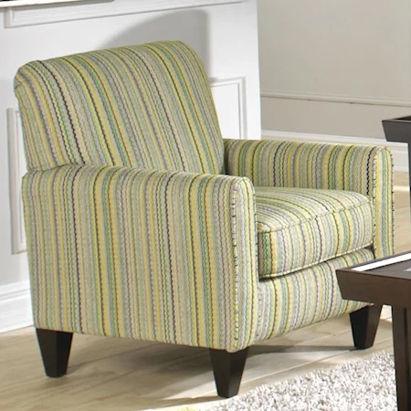 Transitional Accent Chair with Rolled Arms